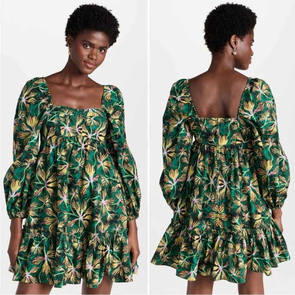 Ulla Johnson Dress Alita Mini in Tigerlily Green - Picture 2 of 7